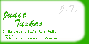 judit tuskes business card